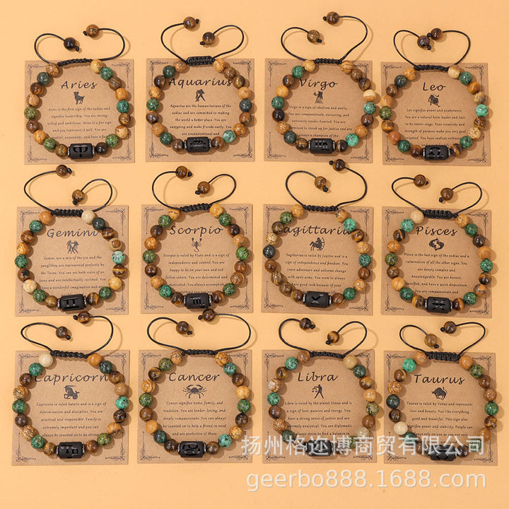 Olivenorma Natural Stone Zodiac Handwoven Bracelet - image 14