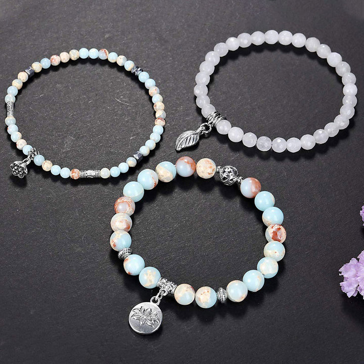 Lotus Emperor Stone 3 - Piece Bracelet - image 3