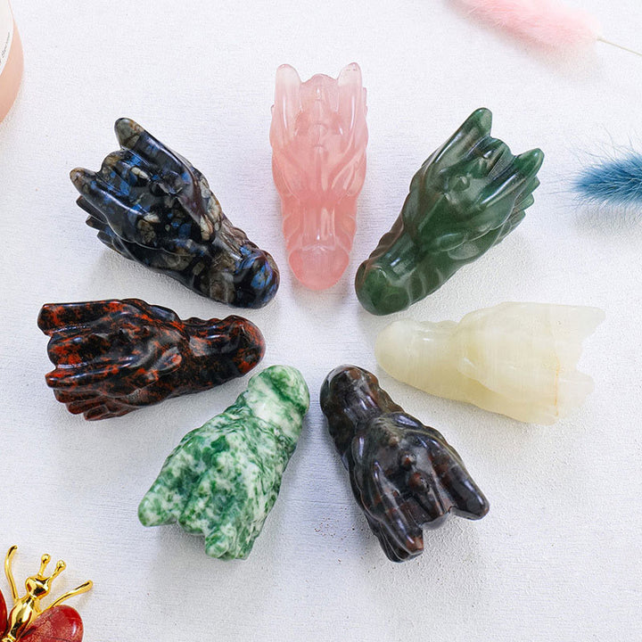 Olivenorma 5.5cm Natural Crystal Faucet Carved Gemstone Decoration - image 13