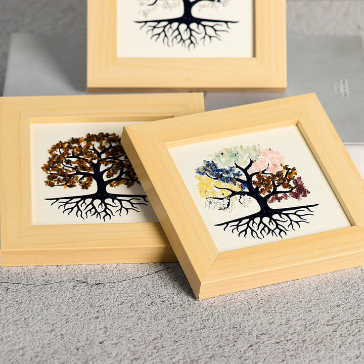 Olivenorma Natural Crystal Gravel Tree Of Life Photo Frame Decoration - image 17