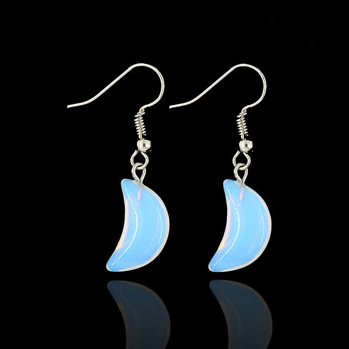 Natural Opal Moon Reki Earrings - image 2