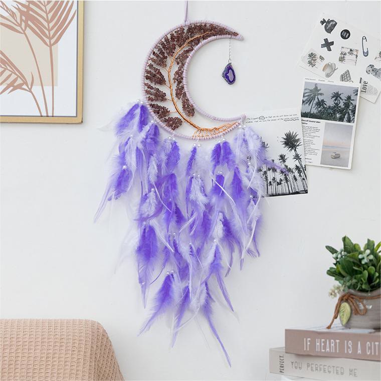 Olivenorma Natural Gravel Woven Tree of Life Moon Dream Catcher - image 36