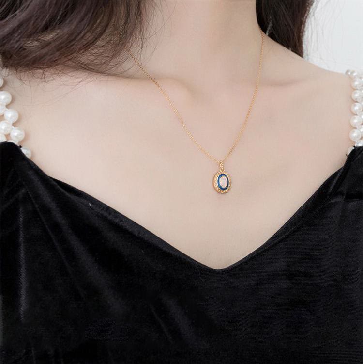 Olivenorma Natural Opal Inlay Pendant Necklace - image 1