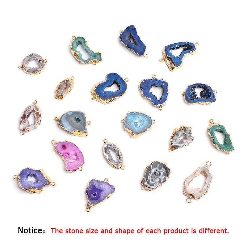 Olivenorma Natural Stone Irregular Agate Cluster Winding Handmade Bracelet - image 13