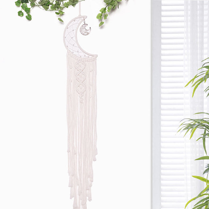 Olivenorma Crystal Tree of Life Braided Cotton Rope Dream Catcher - Clear Crystal - image 6