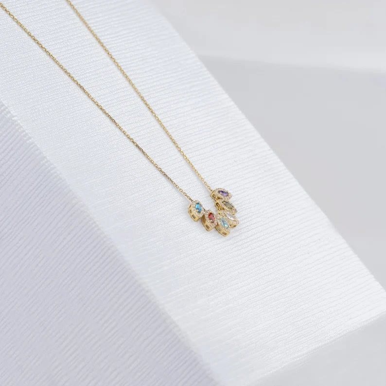 Olivenorma Tears Of Joy 1-8 Teardrop Birthstone Gift Card Necklace - image 18