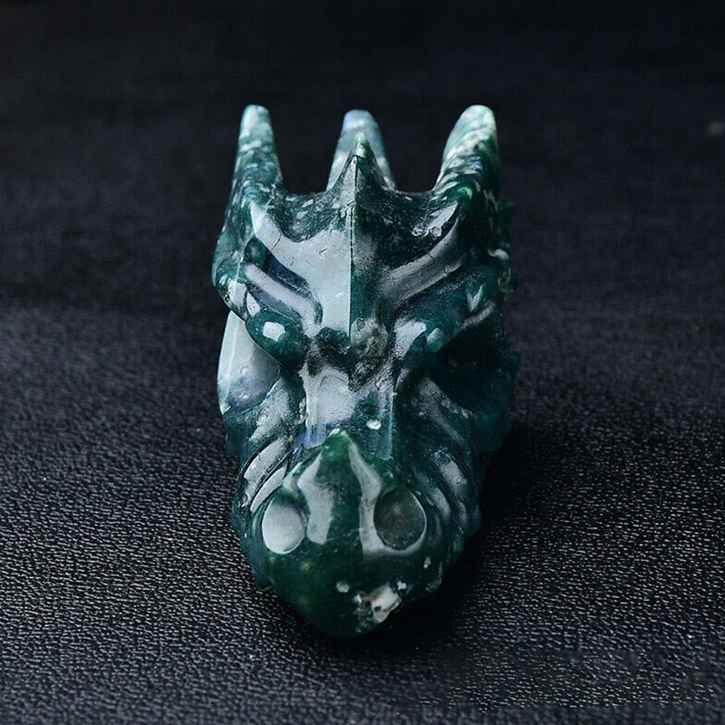 Olivenorma 3.2 Inch Dragon Head Skull Gemstone Decoration - image 12