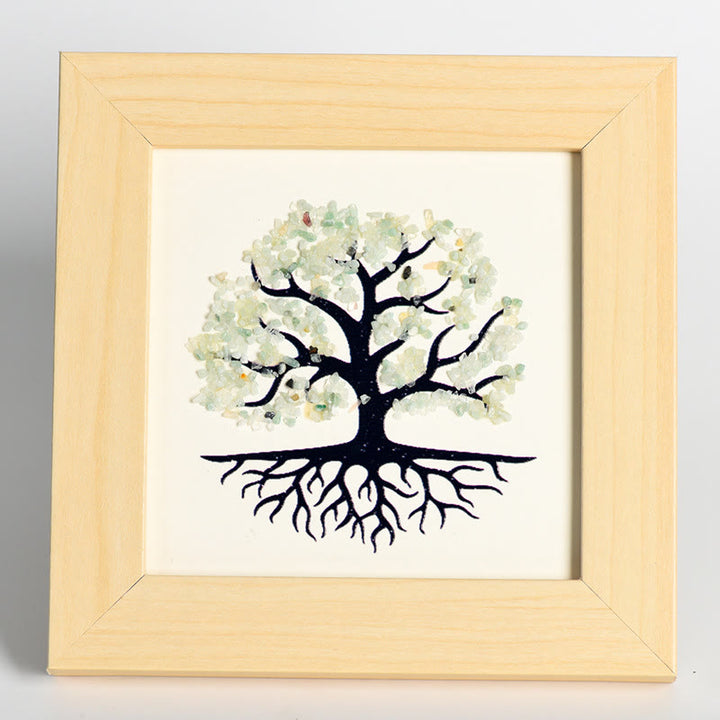 Olivenorma Natural Crystal Gravel Tree Of Life Photo Frame Decoration - Green Aventurine - image 10