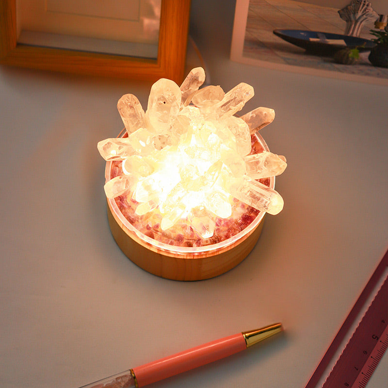  Olivenorma Natural Clear Crystal Lamp - image 2