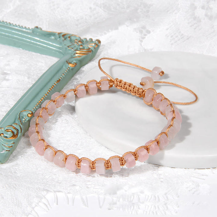 Olivenorma Natural Stone Wheel Bead Woven Bracelet - image 9