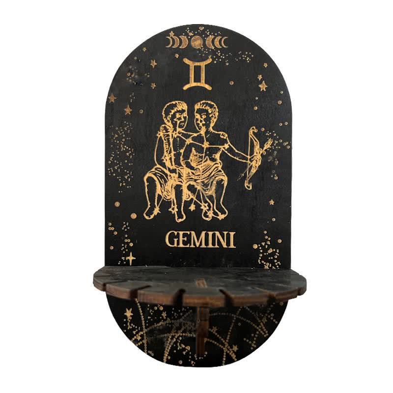 Small Delicate Sibylline Wooden Crystal Shelf - Gemini - image 3