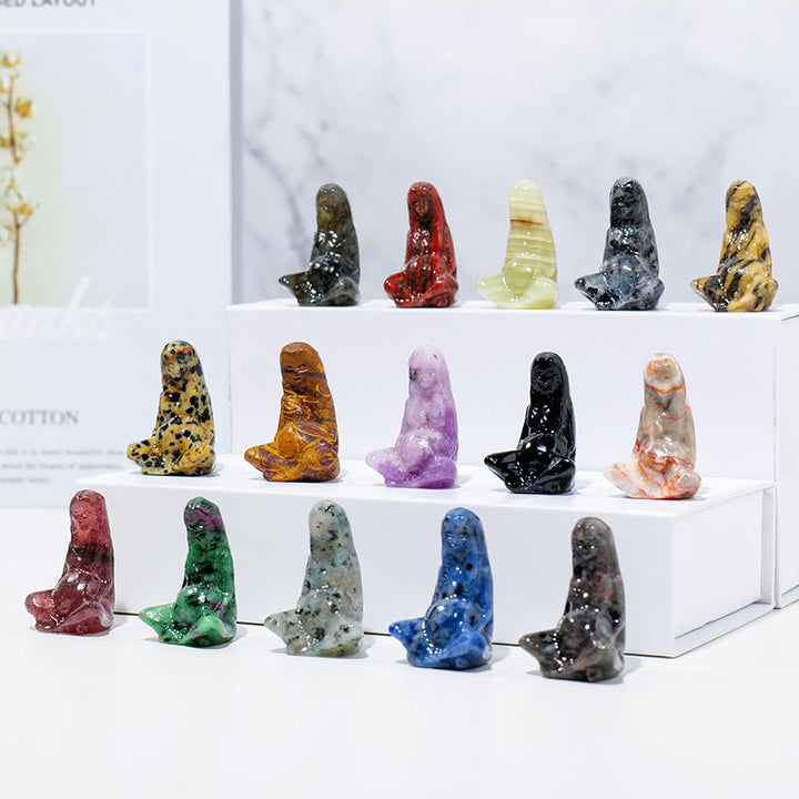 Olivenorma Natural Rough Stone Goddess Gaia Carving Gemstone Decoration - image 29
