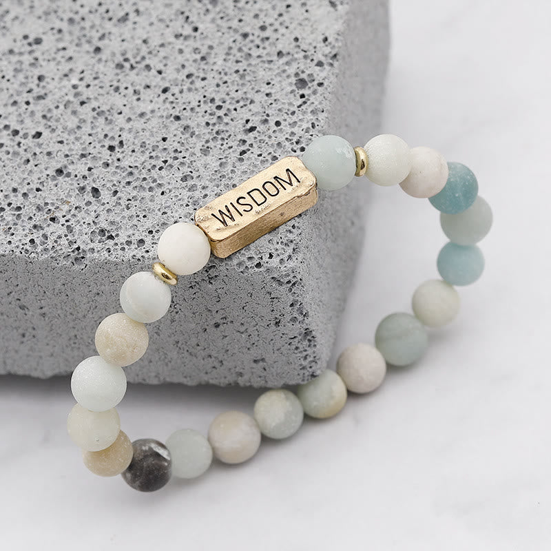 Olivenorma Natural Gemstone Wisdom Engraving Bracelet - image 2