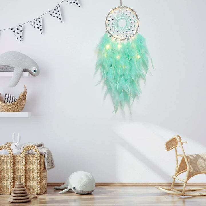 Olivenorma LED Light Up Handmade Feather Dream Catcher - image 10