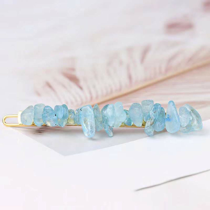 Olivenorma Natural Broken Crystal Hairpin - Aquamarine - image 3
