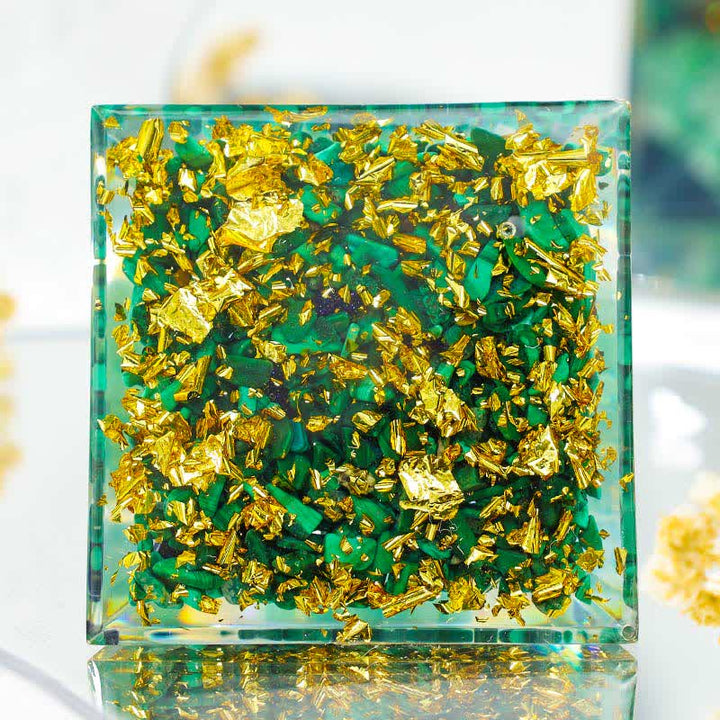 Olivenorma "Green Forest" - Malachite Tree Of Life Orgone Pyramid - image 3