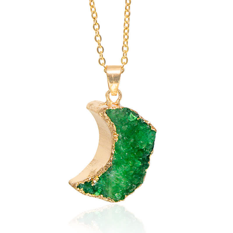 Olivenorma Natural Crystal Crescent Moon Necklace - Peridot - image 22