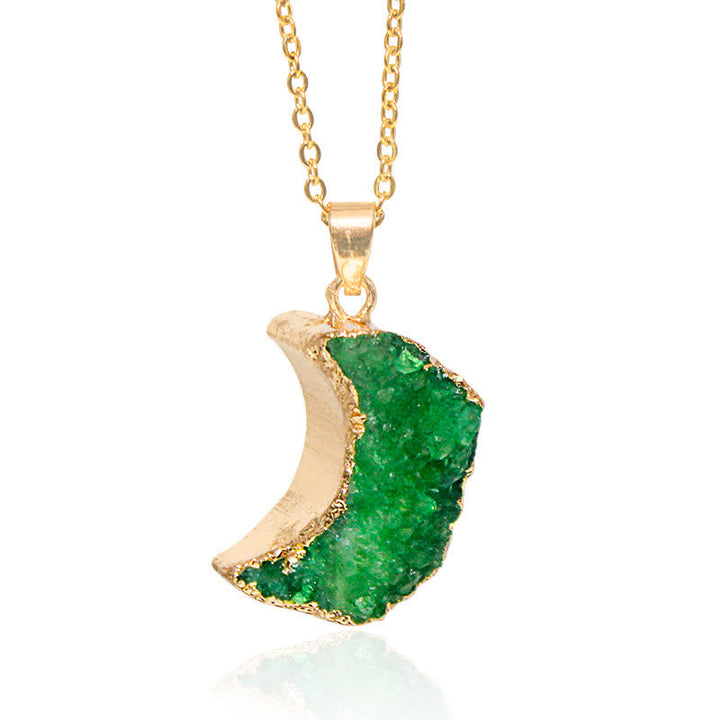 Olivenorma Natural Crystal Crescent Moon Necklace - Peridot - image 22