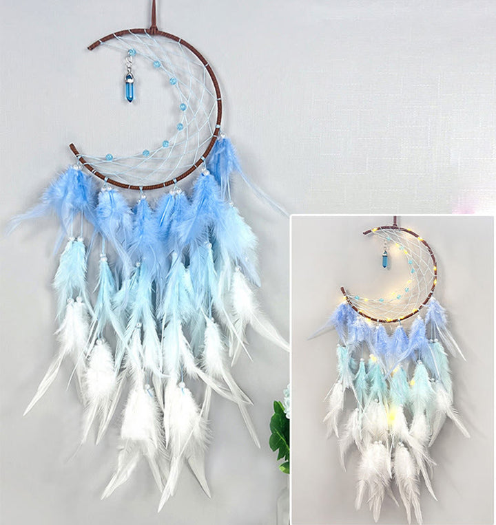 Olivenorma Moon With Blue Topaz Pendan Dream Catcher - image 4