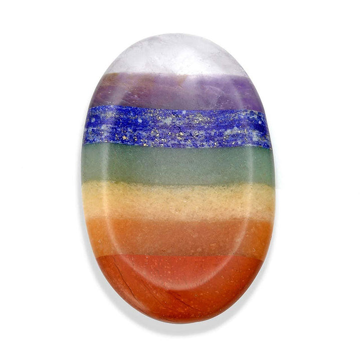 Olivenorma Chakra Rainbow Thumb Worry Stone - Chakra Rainbow Worry Stone - image 0