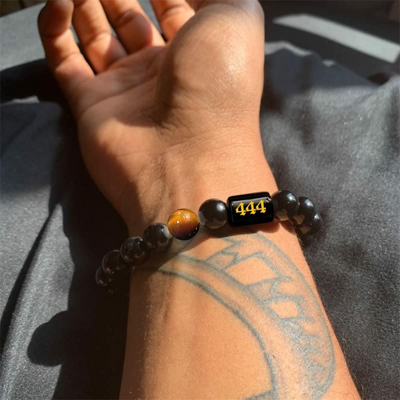 Olivenorma 10mm Obsidian Bead Fashion Number 000-999 Bracelet - image 6