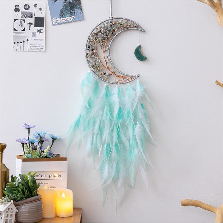 Olivenorma Natural Gravel Woven Tree of Life Moon Dream Catcher - image 45