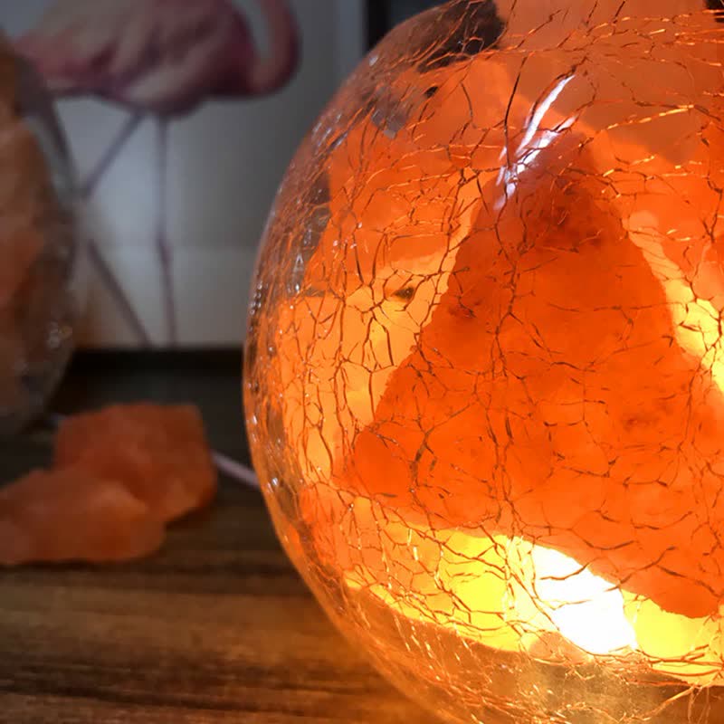 Olivenorma Creative Ice Cracked Glass Tank Himalayan Pink Salt Lamp - image 15