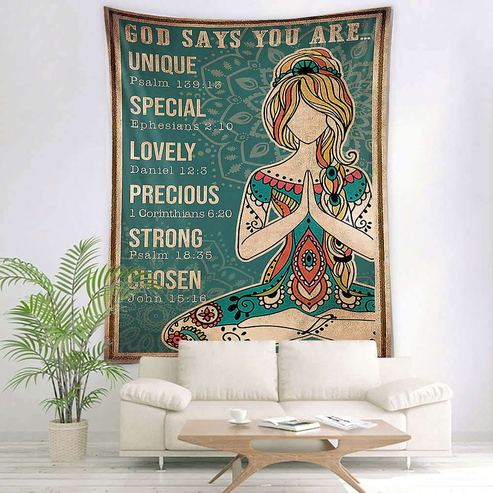 Olivenorma Yoga Meditation Chakra Pattern Tapestry - 200*300cm - GOD SAYS YOU ARE - image 6