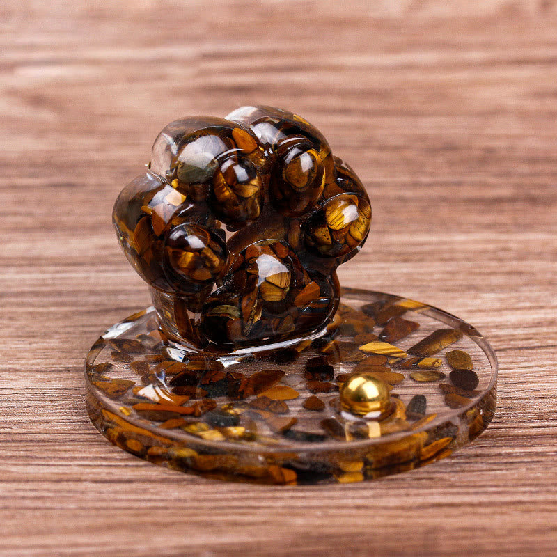 Olivenorma Natural Stone Epoxy Cat Claw Mobile Phone Holder - Tiger Eye - image 25