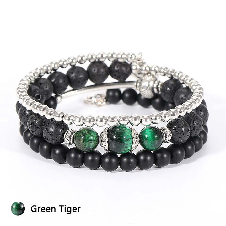 Natural Crystal Protection Stone Bracelet - Green Tiger Eye - image 5