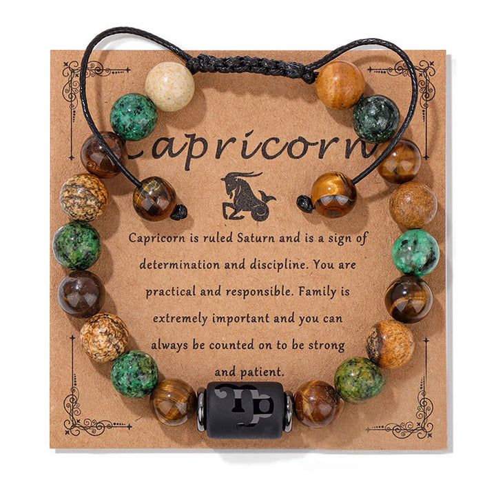 Olivenorma Natural Stone Zodiac Handwoven Bracelet - Capricorn - image 11