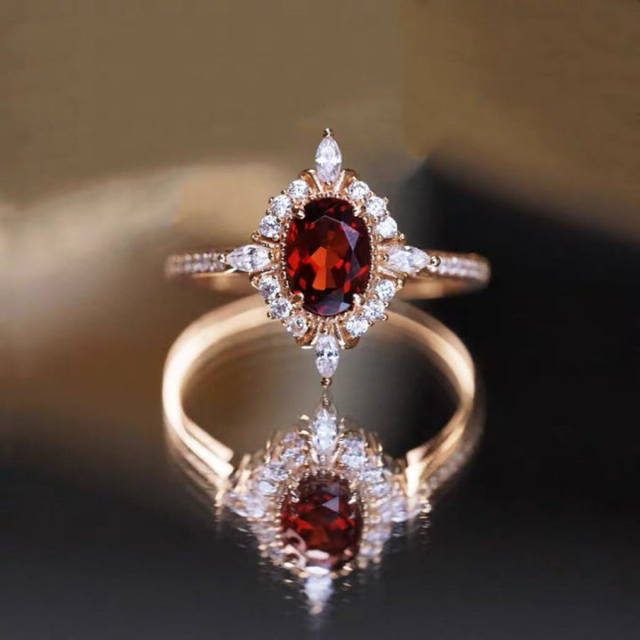Olivenorma Vintage Ruby "Miss Rose" Atmosphere Ring - image 13