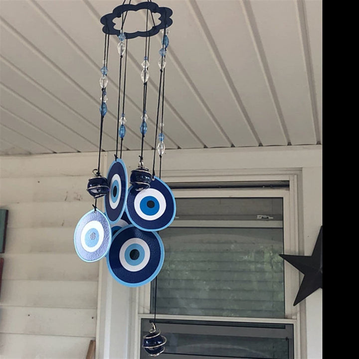 Olivenorma Blue Evil Eye Amulet Protection Wind Chime - image 2