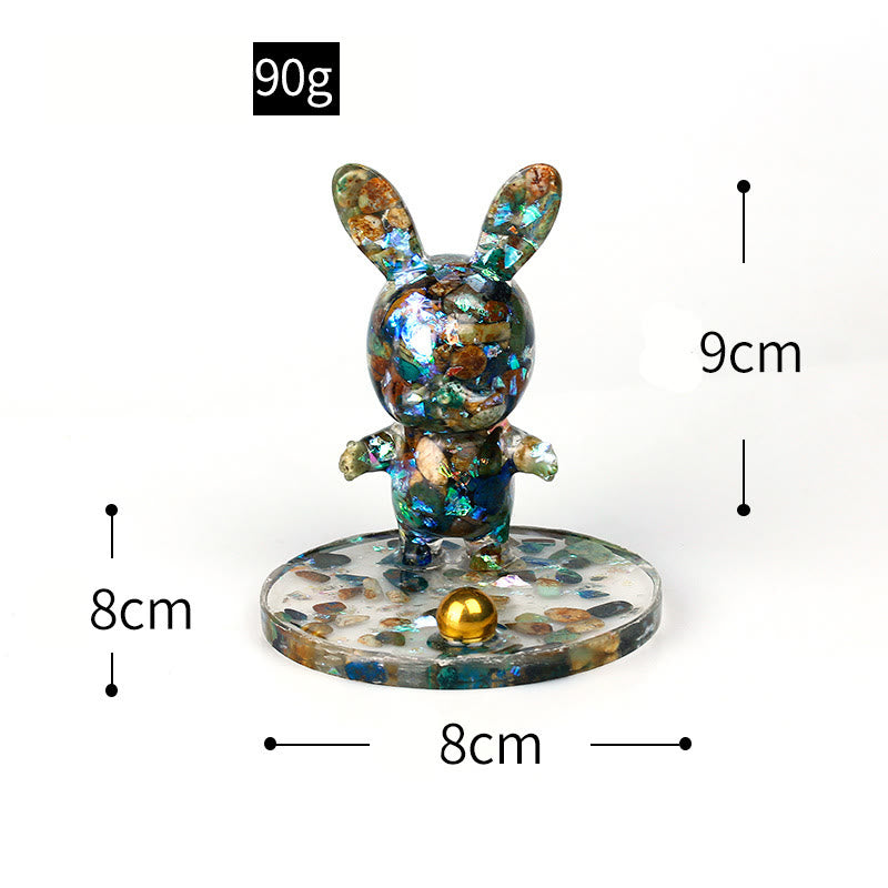 Olivenorma Natural Crystal Gravel Epoxy Rabbit Mobile Phone Holder - image 18
