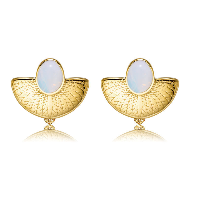 Olivenorma Natural White Turquoise Sun Moon Star Pendant Earrings - Opalite - image 1