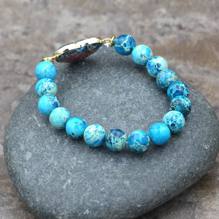 Olivenorma Emperor Stone Woven Beads Handle Braided Bracelet - image 2