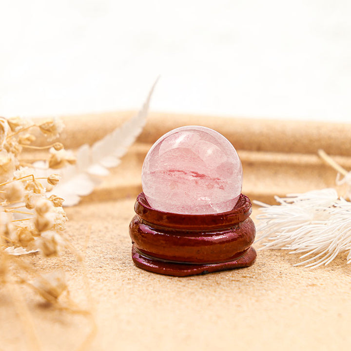 Olivenorma Rose Quartz Deeper Love Crystal Sphere - image 2