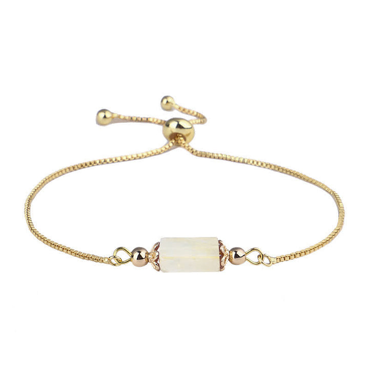 Olivenorma Delicate Natural Crystal Gold Chain Bracelet - Citrine - image 4