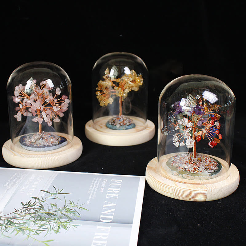 Olivenorma Natural Crystal Crushed Stone Flower Tree Glass Decoration - image 9