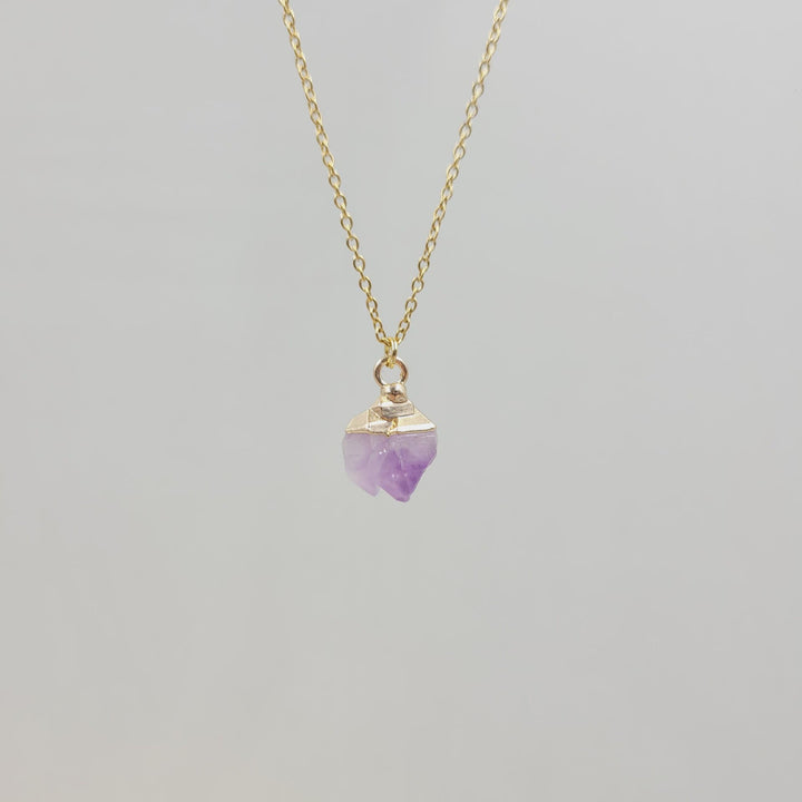 Olivenorma Irregular Crystal Raw Stone Gem gemstone Necklace - Amethyst Bud - image 41