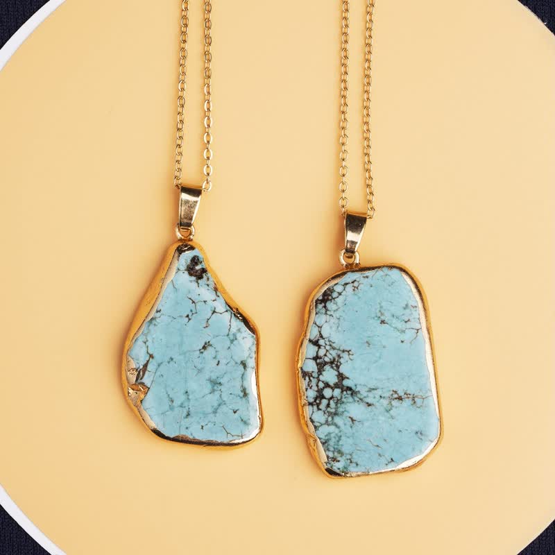 Olivenorma Delicate Irregular Turquoise Necklace - image 3