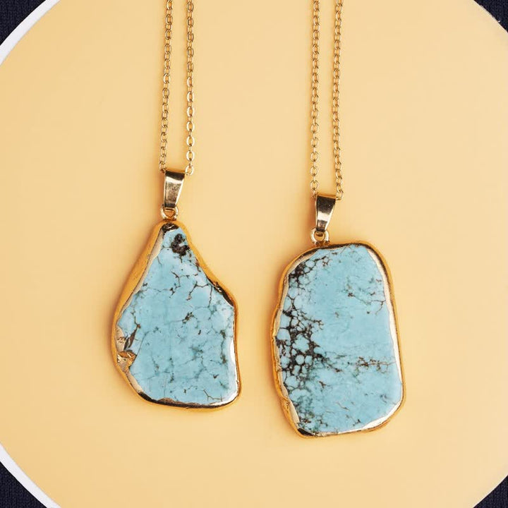 Olivenorma Delicate Irregular Turquoise Necklace - image 3