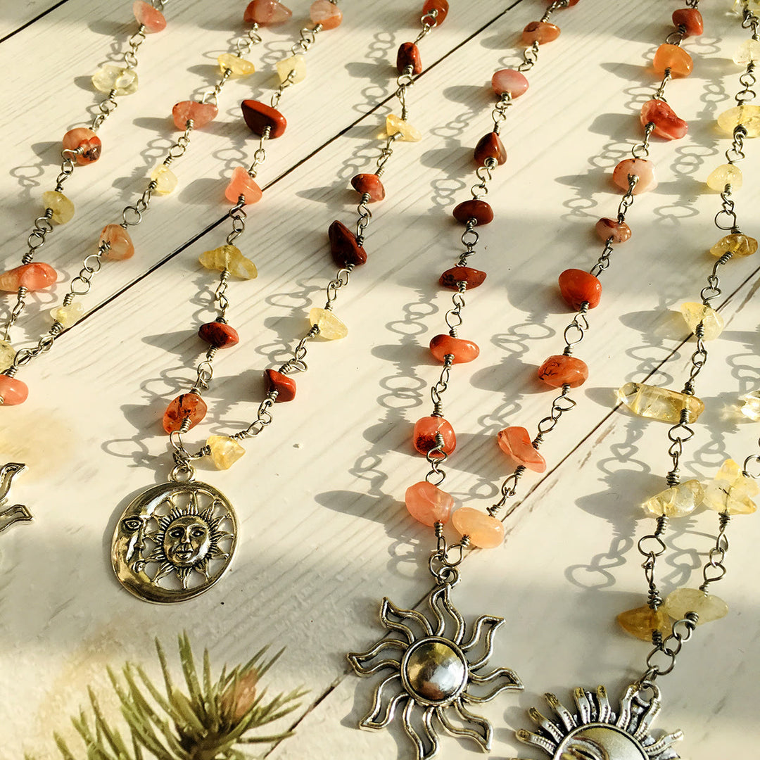 Olivenorma Crystal Color Rough Beaded Necklace - image 10