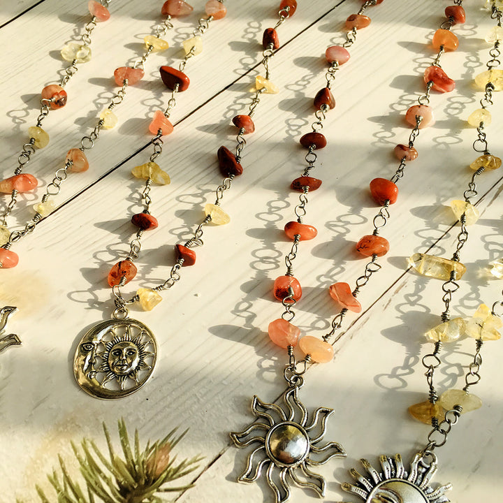 Olivenorma Crystal Color Rough Beaded Necklace - image 10