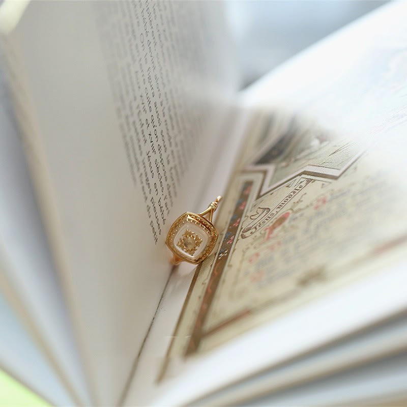 Olivenorma Square Clear Quartz Vintage Ring - image 8