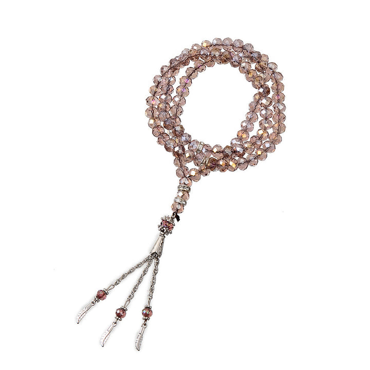 Olivenorma 99 Prayer 8cm Beads Muslim Rosary Bracelet - Brown - image 3