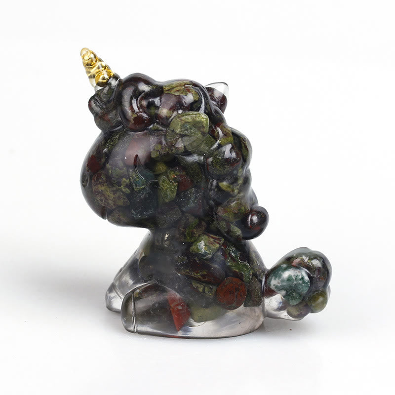 Olivenorma Crystal Unicorn Gemstone Decoration - Dragon Blood Stone - image 56