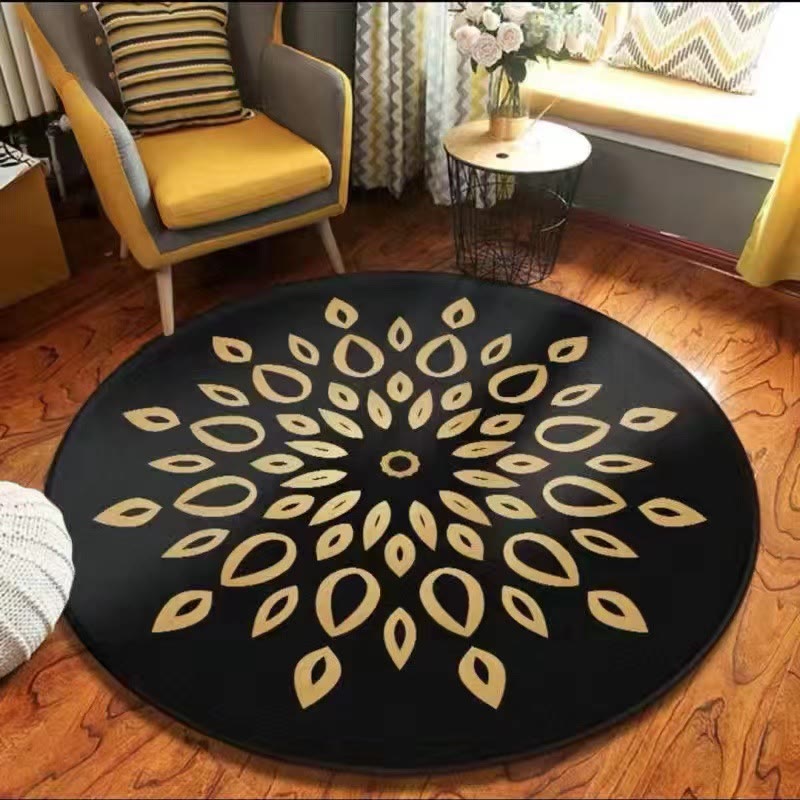 Olivenorma Mandala Round Area Rug Machine Washable Carpet - Mandala#9 - 180*180cm - Crystal Velvet - image 10