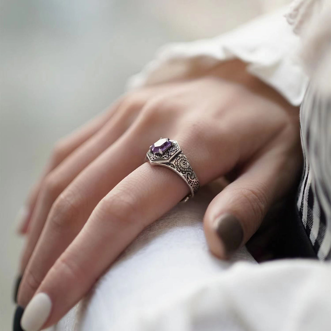 Olivenorma Paisley Amethyst Ring - image 2