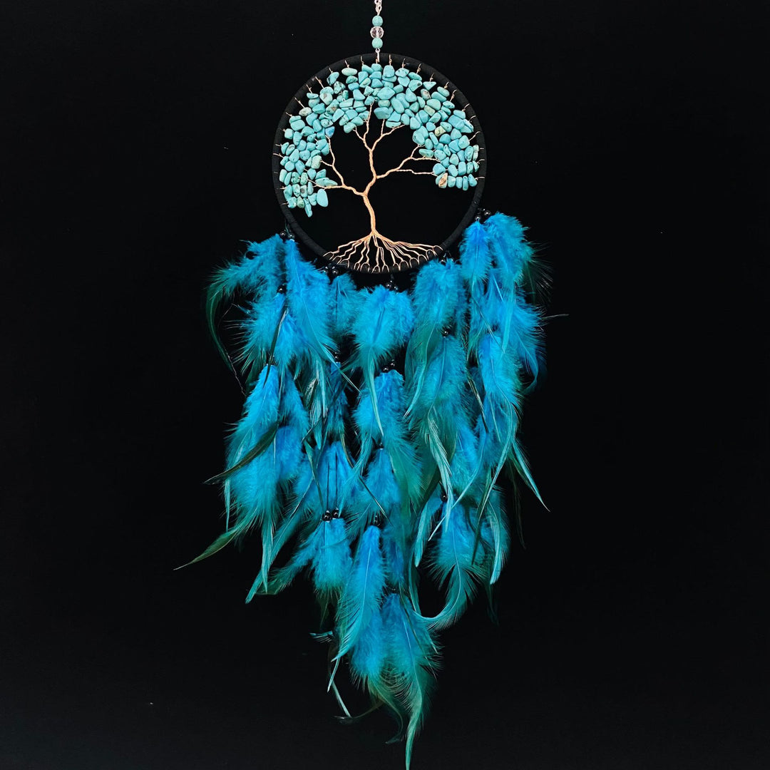 Olivenorma Crystal Tree of Life Pink Feather Dream Catcher - image 30